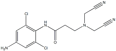 N-(4-amino-2,6-dichlorophenyl)-3-[bis(cyanomethyl)amino]propanamide Structure