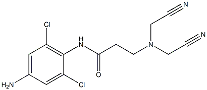 N-(4-amino-2,6-dichlorophenyl)-3-[bis(cyanomethyl)amino]propanamide 化学構造式