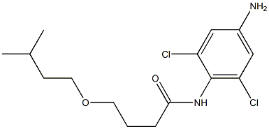 N-(4-amino-2,6-dichlorophenyl)-4-(3-methylbutoxy)butanamide Structure