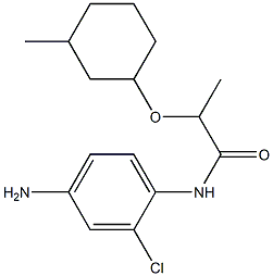 N-(4-amino-2-chlorophenyl)-2-[(3-methylcyclohexyl)oxy]propanamide 化学構造式