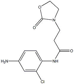 N-(4-amino-2-chlorophenyl)-3-(2-oxo-1,3-oxazolidin-3-yl)propanamide 结构式