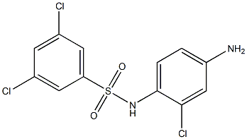 N-(4-amino-2-chlorophenyl)-3,5-dichlorobenzene-1-sulfonamide 结构式