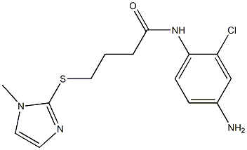 N-(4-amino-2-chlorophenyl)-4-[(1-methyl-1H-imidazol-2-yl)sulfanyl]butanamide Structure