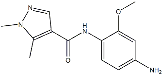 N-(4-amino-2-methoxyphenyl)-1,5-dimethyl-1H-pyrazole-4-carboxamide 化学構造式