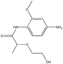 N-(4-amino-2-methoxyphenyl)-2-(2-hydroxyethoxy)propanamide 化学構造式