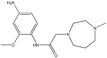 N-(4-amino-2-methoxyphenyl)-2-(4-methyl-1,4-diazepan-1-yl)acetamide 化学構造式