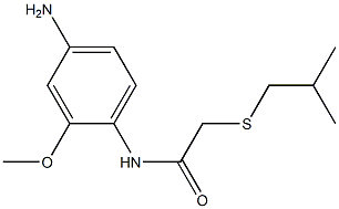 N-(4-amino-2-methoxyphenyl)-2-[(2-methylpropyl)sulfanyl]acetamide 结构式