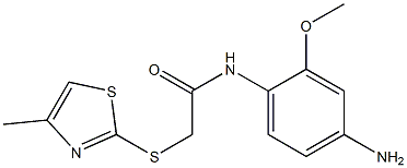 N-(4-amino-2-methoxyphenyl)-2-[(4-methyl-1,3-thiazol-2-yl)sulfanyl]acetamide Structure