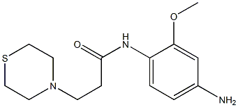 N-(4-amino-2-methoxyphenyl)-3-(thiomorpholin-4-yl)propanamide,,结构式