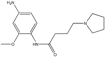 N-(4-amino-2-methoxyphenyl)-4-pyrrolidin-1-ylbutanamide 化学構造式
