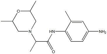 N-(4-amino-2-methylphenyl)-2-(2,6-dimethylmorpholin-4-yl)propanamide,,结构式