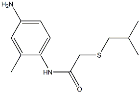 N-(4-amino-2-methylphenyl)-2-[(2-methylpropyl)sulfanyl]acetamide Structure