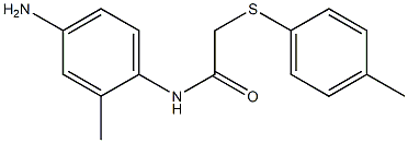 N-(4-amino-2-methylphenyl)-2-[(4-methylphenyl)sulfanyl]acetamide 化学構造式