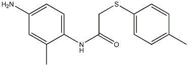 N-(4-amino-2-methylphenyl)-2-[(4-methylphenyl)sulfanyl]acetamide 结构式