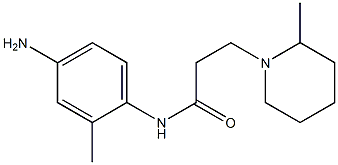 N-(4-amino-2-methylphenyl)-3-(2-methylpiperidin-1-yl)propanamide 化学構造式