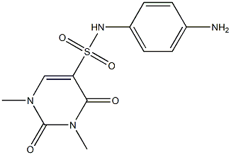 N-(4-aminophenyl)-1,3-dimethyl-2,4-dioxo-1,2,3,4-tetrahydropyrimidine-5-sulfonamide 化学構造式