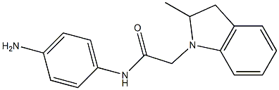 N-(4-aminophenyl)-2-(2-methyl-2,3-dihydro-1H-indol-1-yl)acetamide Struktur