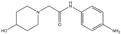 N-(4-aminophenyl)-2-(4-hydroxypiperidin-1-yl)acetamide 化学構造式