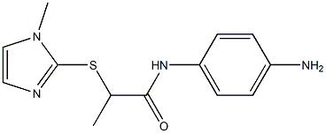 N-(4-aminophenyl)-2-[(1-methyl-1H-imidazol-2-yl)sulfanyl]propanamide|