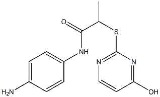 N-(4-aminophenyl)-2-[(4-hydroxypyrimidin-2-yl)sulfanyl]propanamide Structure
