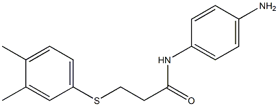 N-(4-aminophenyl)-3-[(3,4-dimethylphenyl)sulfanyl]propanamide Structure