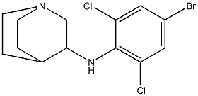 N-(4-bromo-2,6-dichlorophenyl)-1-azabicyclo[2.2.2]octan-3-amine,,结构式