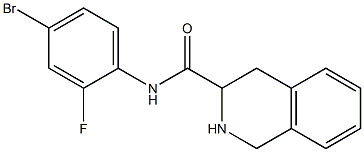 N-(4-bromo-2-fluorophenyl)-1,2,3,4-tetrahydroisoquinoline-3-carboxamide,,结构式