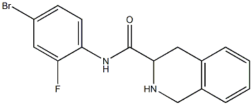 N-(4-bromo-2-fluorophenyl)-1,2,3,4-tetrahydroisoquinoline-3-carboxamide 结构式