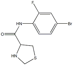 N-(4-bromo-2-fluorophenyl)-1,3-thiazolidine-4-carboxamide Structure