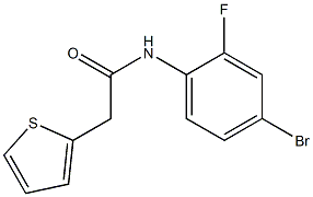 N-(4-bromo-2-fluorophenyl)-2-thien-2-ylacetamide,,结构式