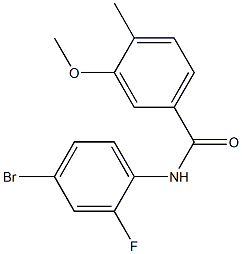 N-(4-bromo-2-fluorophenyl)-3-methoxy-4-methylbenzamide 化学構造式