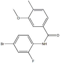 N-(4-bromo-2-fluorophenyl)-3-methoxy-4-methylbenzamide 结构式