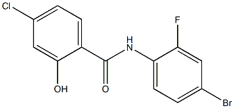 N-(4-bromo-2-fluorophenyl)-4-chloro-2-hydroxybenzamide 结构式