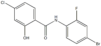 N-(4-bromo-2-fluorophenyl)-4-chloro-2-hydroxybenzamide Struktur