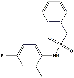 N-(4-bromo-2-methylphenyl)-1-phenylmethanesulfonamide 结构式