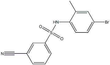 N-(4-bromo-2-methylphenyl)-3-cyanobenzene-1-sulfonamide 结构式