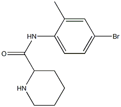 N-(4-bromo-2-methylphenyl)piperidine-2-carboxamide 化学構造式