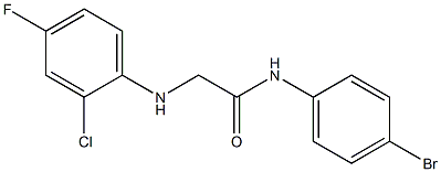 N-(4-bromophenyl)-2-[(2-chloro-4-fluorophenyl)amino]acetamide Struktur