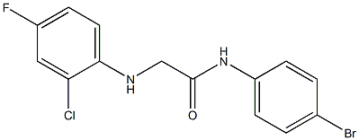 N-(4-bromophenyl)-2-[(2-chloro-4-fluorophenyl)amino]acetamide Structure