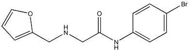 N-(4-bromophenyl)-2-[(furan-2-ylmethyl)amino]acetamide 化学構造式