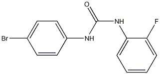N-(4-bromophenyl)-N'-(2-fluorophenyl)urea 化学構造式