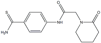 N-(4-carbamothioylphenyl)-2-(2-oxopiperidin-1-yl)acetamide,,结构式