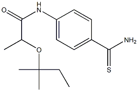 N-(4-carbamothioylphenyl)-2-[(2-methylbutan-2-yl)oxy]propanamide 结构式