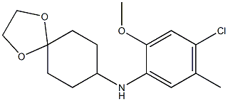 N-(4-chloro-2-methoxy-5-methylphenyl)-1,4-dioxaspiro[4.5]decan-8-amine Structure