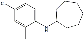 N-(4-chloro-2-methylphenyl)cycloheptanamine 化学構造式