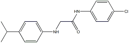 N-(4-chlorophenyl)-2-{[4-(propan-2-yl)phenyl]amino}acetamide Structure