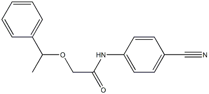 N-(4-cyanophenyl)-2-(1-phenylethoxy)acetamide Structure