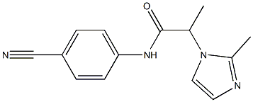 N-(4-cyanophenyl)-2-(2-methyl-1H-imidazol-1-yl)propanamide Struktur