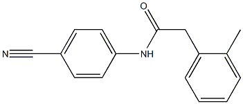 N-(4-cyanophenyl)-2-(2-methylphenyl)acetamide,,结构式