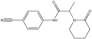 N-(4-cyanophenyl)-2-(2-oxopiperidin-1-yl)propanamide Structure